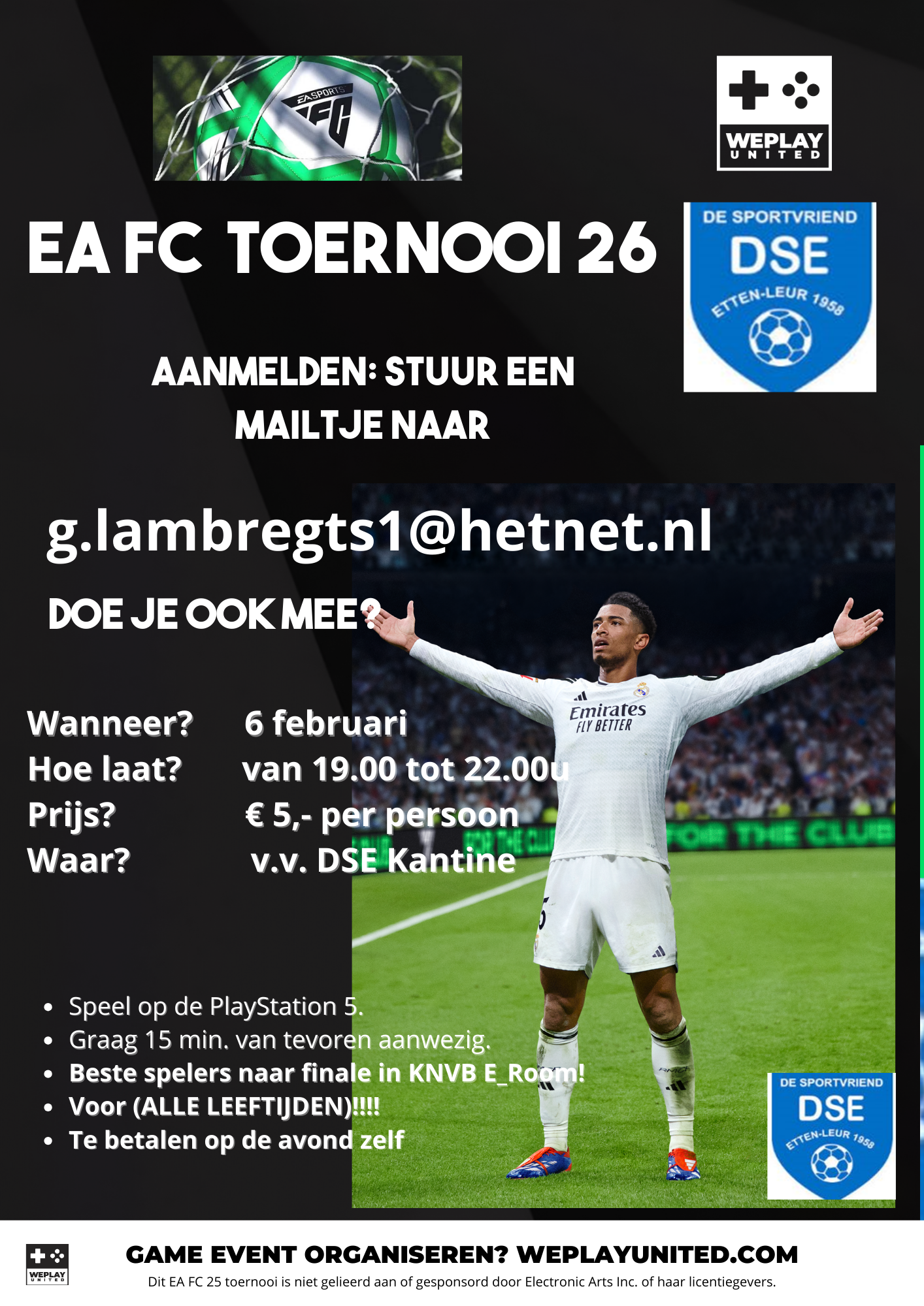 FIFA GAME toernooi - vrijdag 6 februari