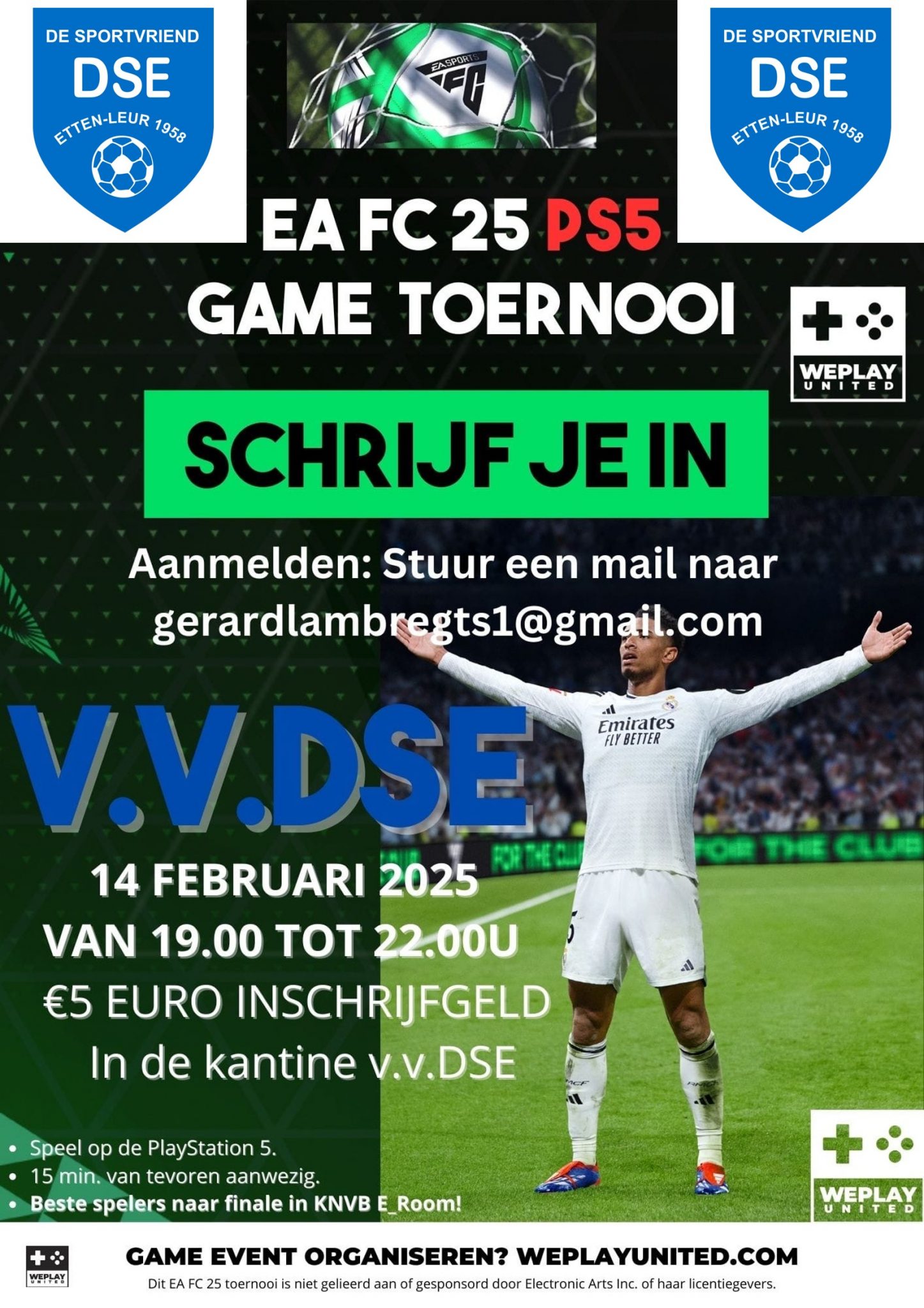 Fifa toernooi 14-02-2025 - meld je aan...