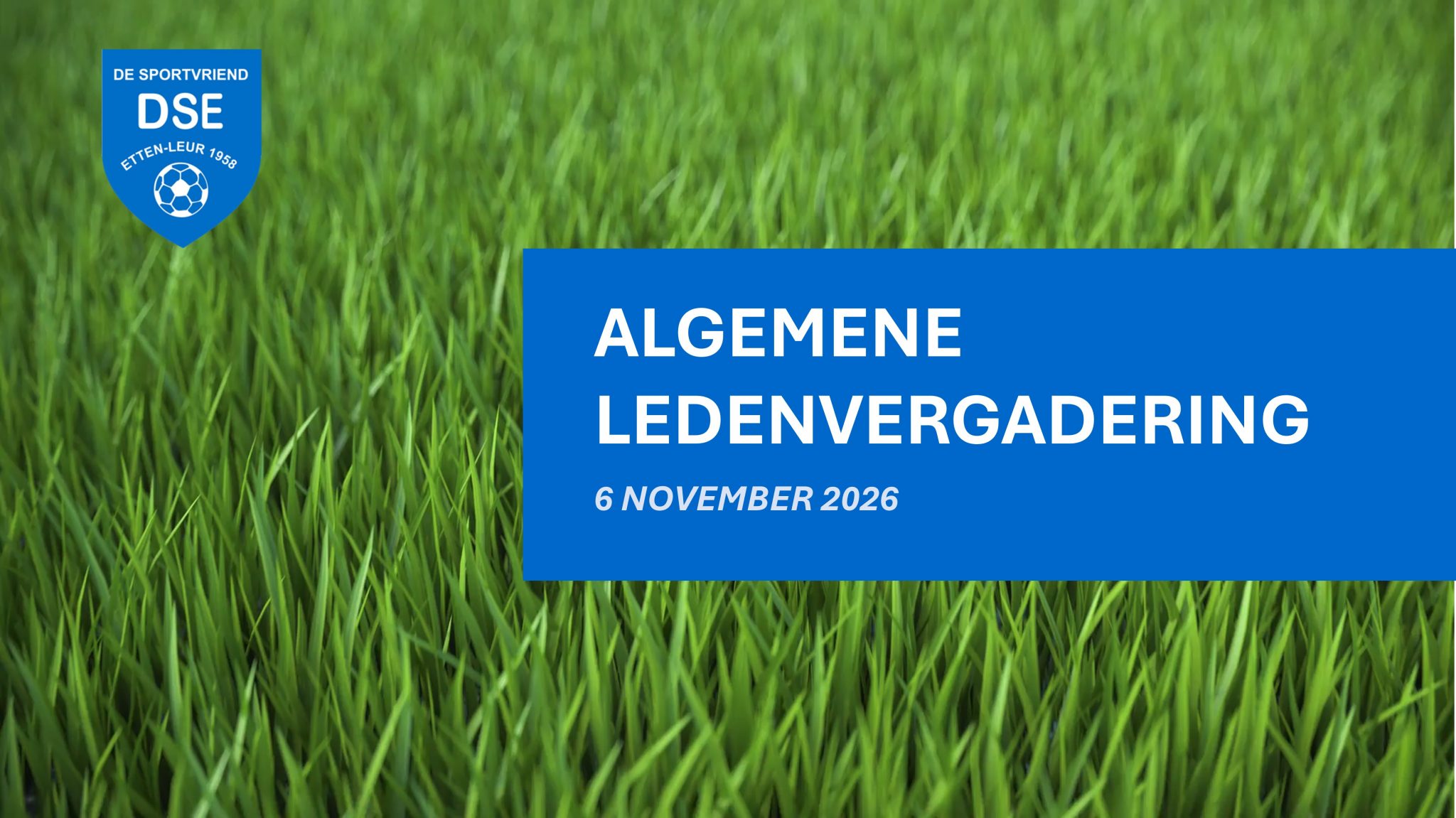 Algemene ledenvergadering – 6 november 2026 – 19:30 uur