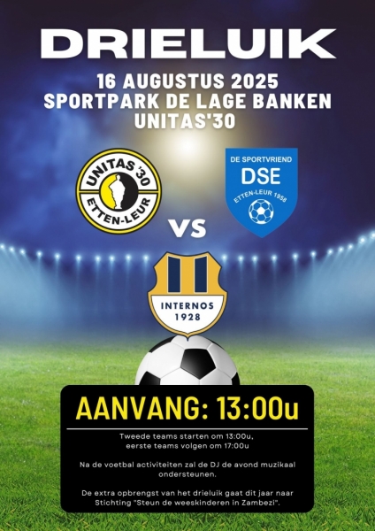 Drieluik Toernooi Unitas'30 - DSE - Internos (16 aug)